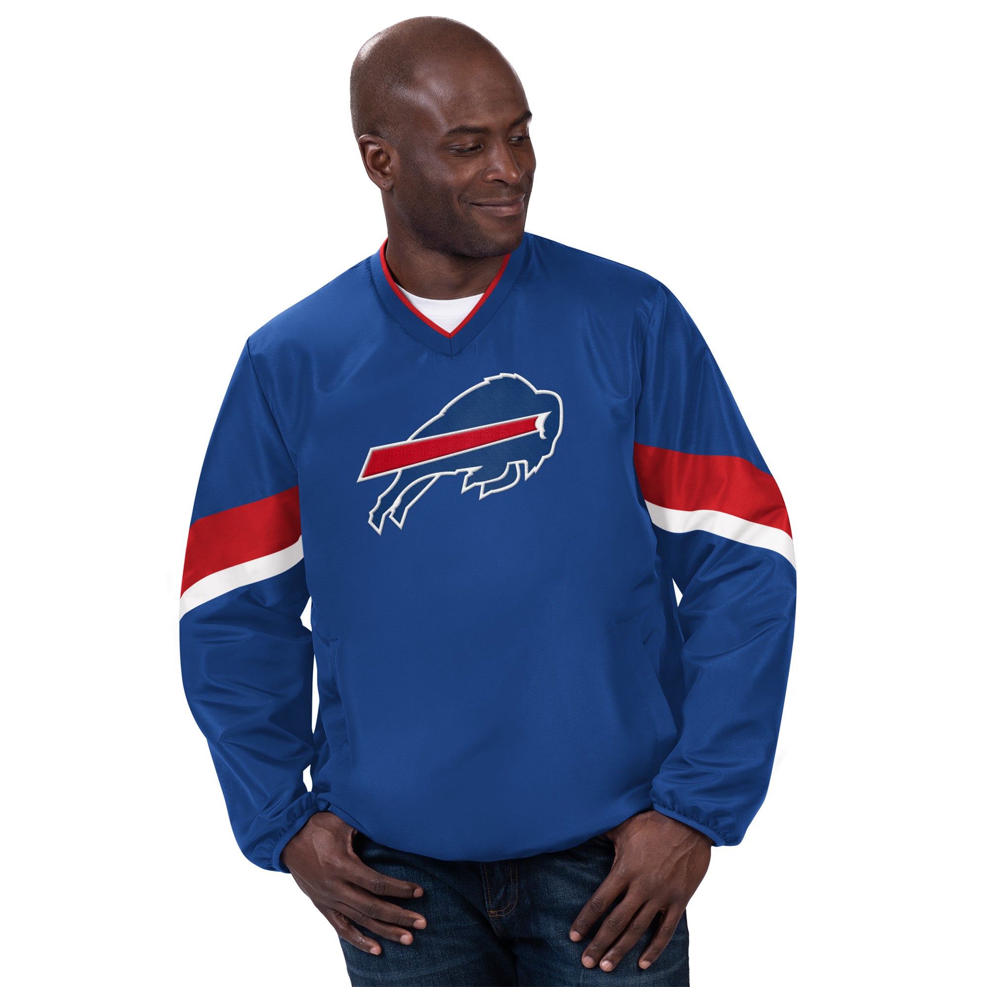 Buffalo Bills Yardline V-neck Pullover Jacket