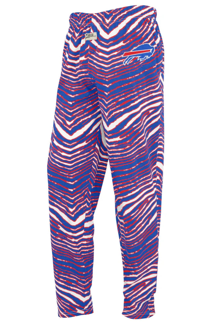 Buffalo Bills Embroidered Zubaz Adult Pants Royal/Red