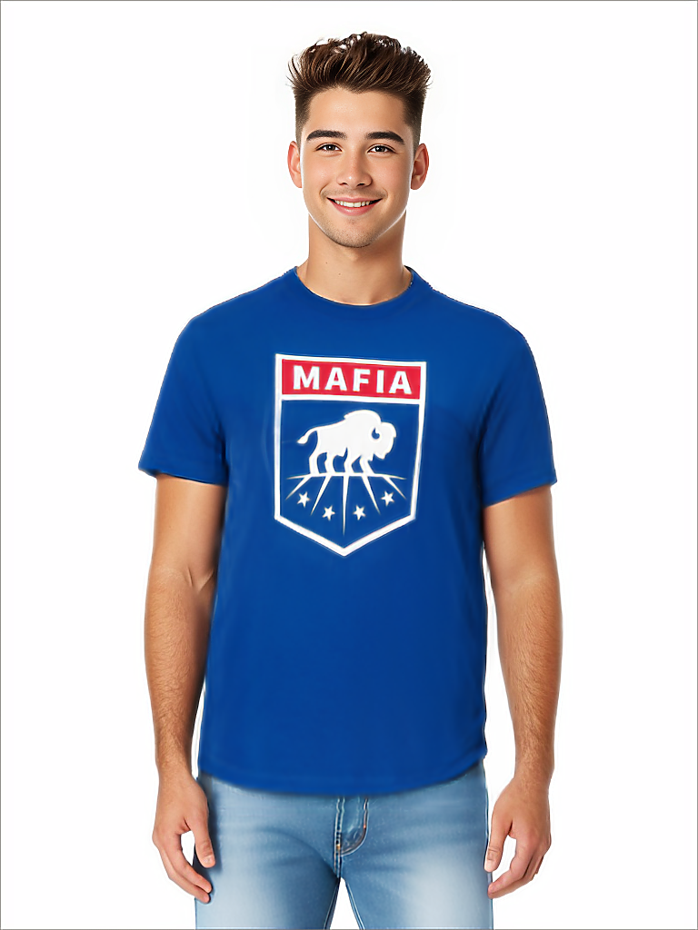 26 Shirts Buffalo Mafia Family Crest T Shirt Blue / Large