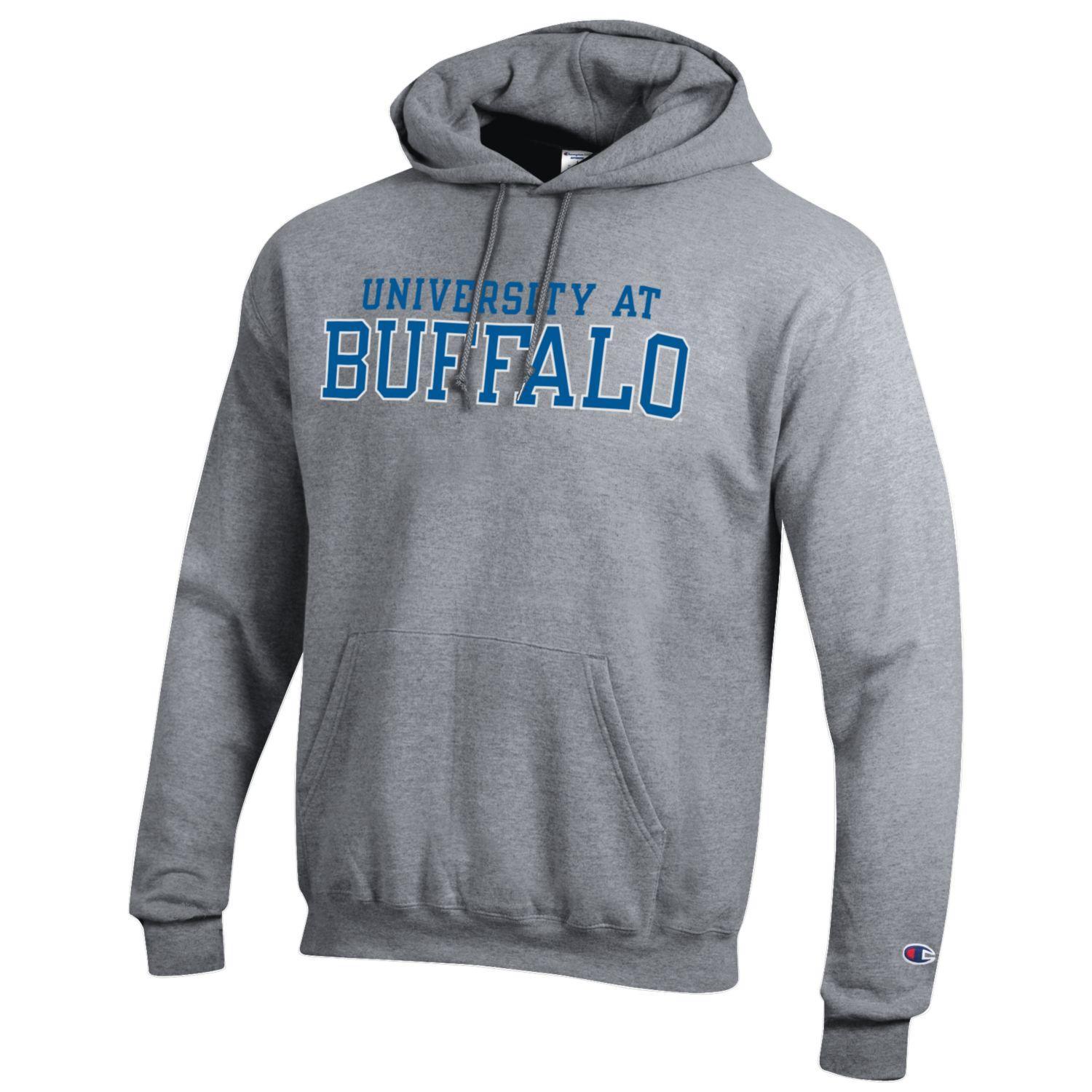 University at Buffalo Wordmark NCAA Hoodie Gray - TeeShirtUniversity.com