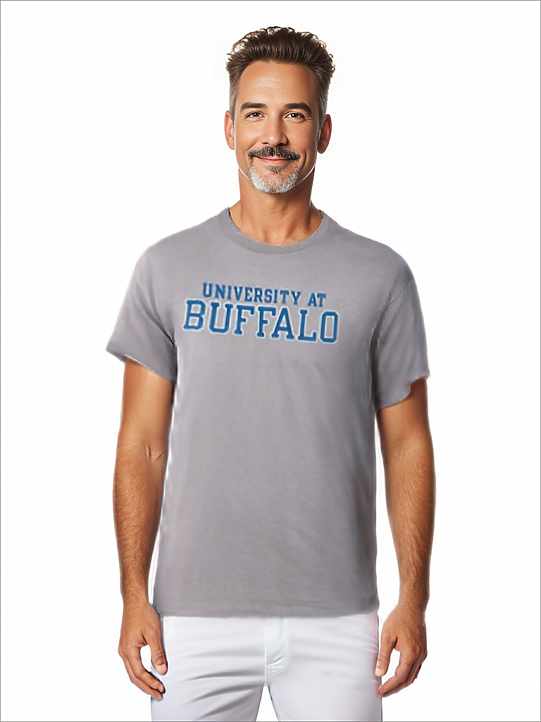 university at buffalo gear University at Buffalo Wordmark NCAA T-Shirt- Gray M / Gray