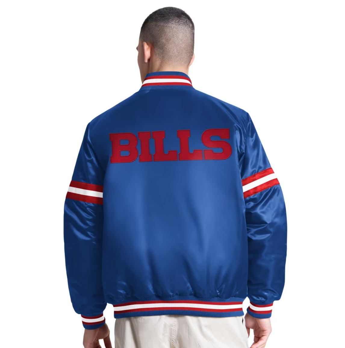 Buffalo Bills Starter Courtside Varsity Jacket - Royal Blue | TeeShirtUniversity