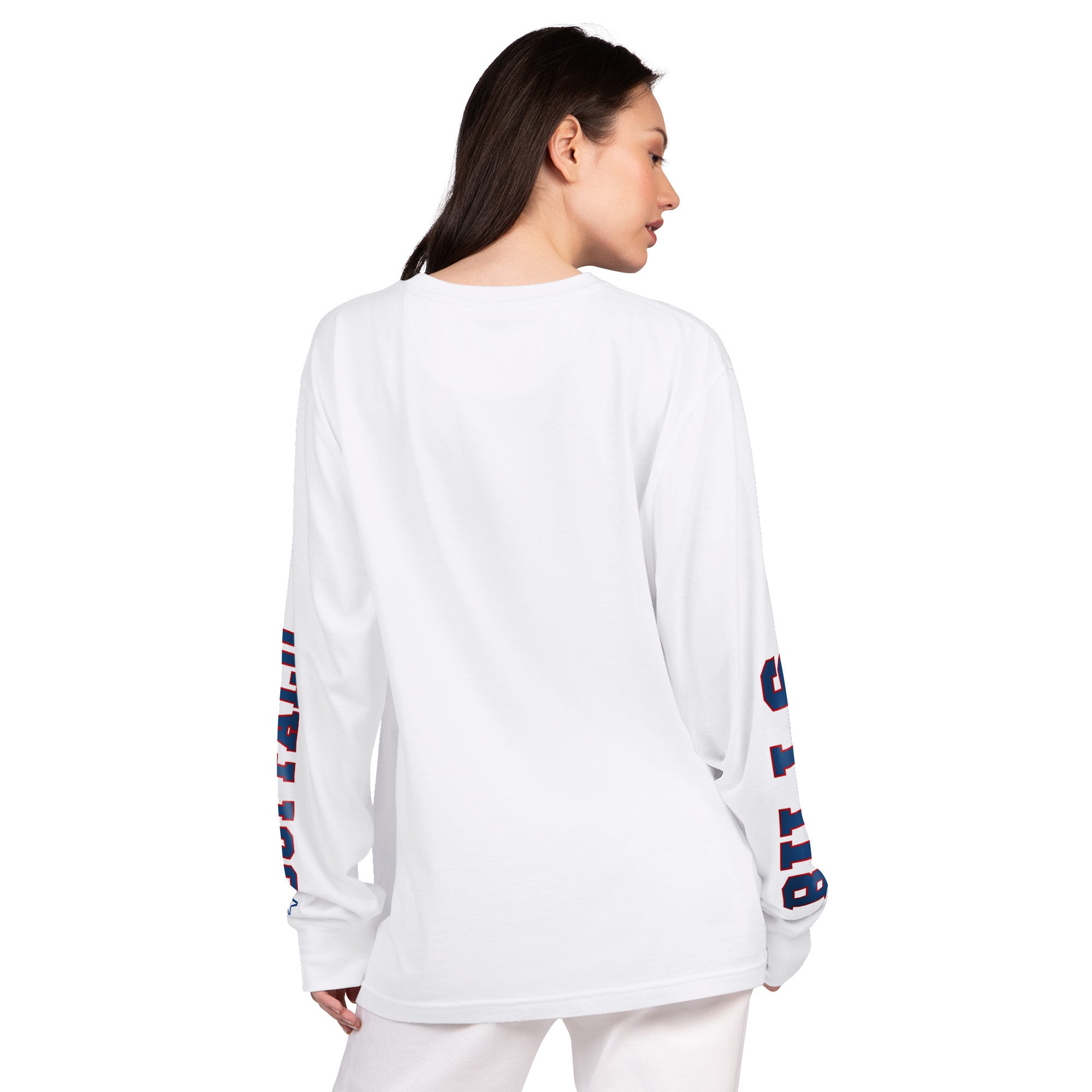 Buffalo Bills Starter White Long Sleeve Embroidered T-Shirt