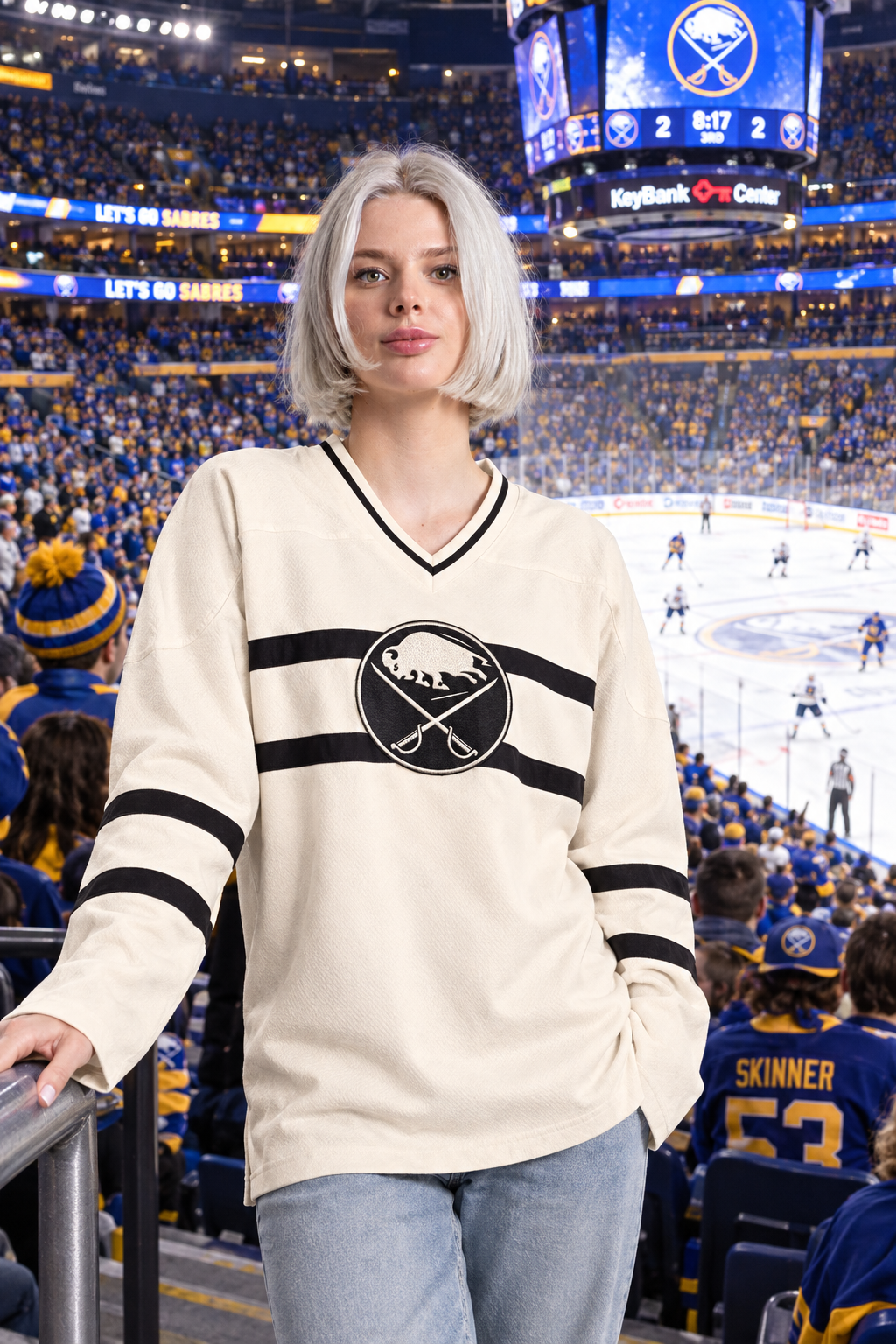 Buffalo Sabres Women's Starter Rugby Tunic Top | TeeShirtUniversity