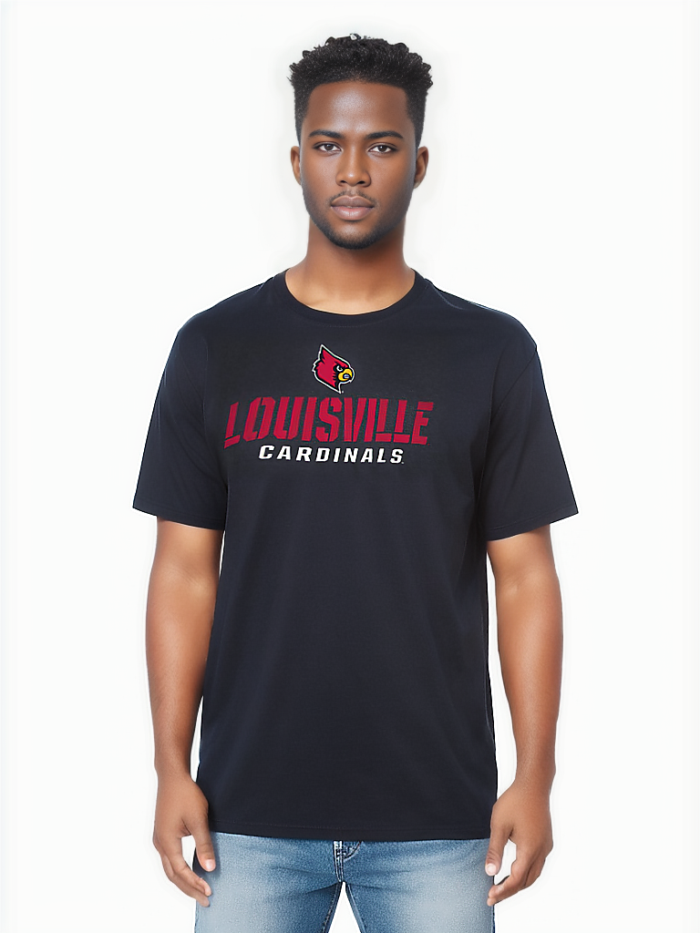 Champion University of Louisville Cardinals NCAA T Shirt - Black Small / Black
