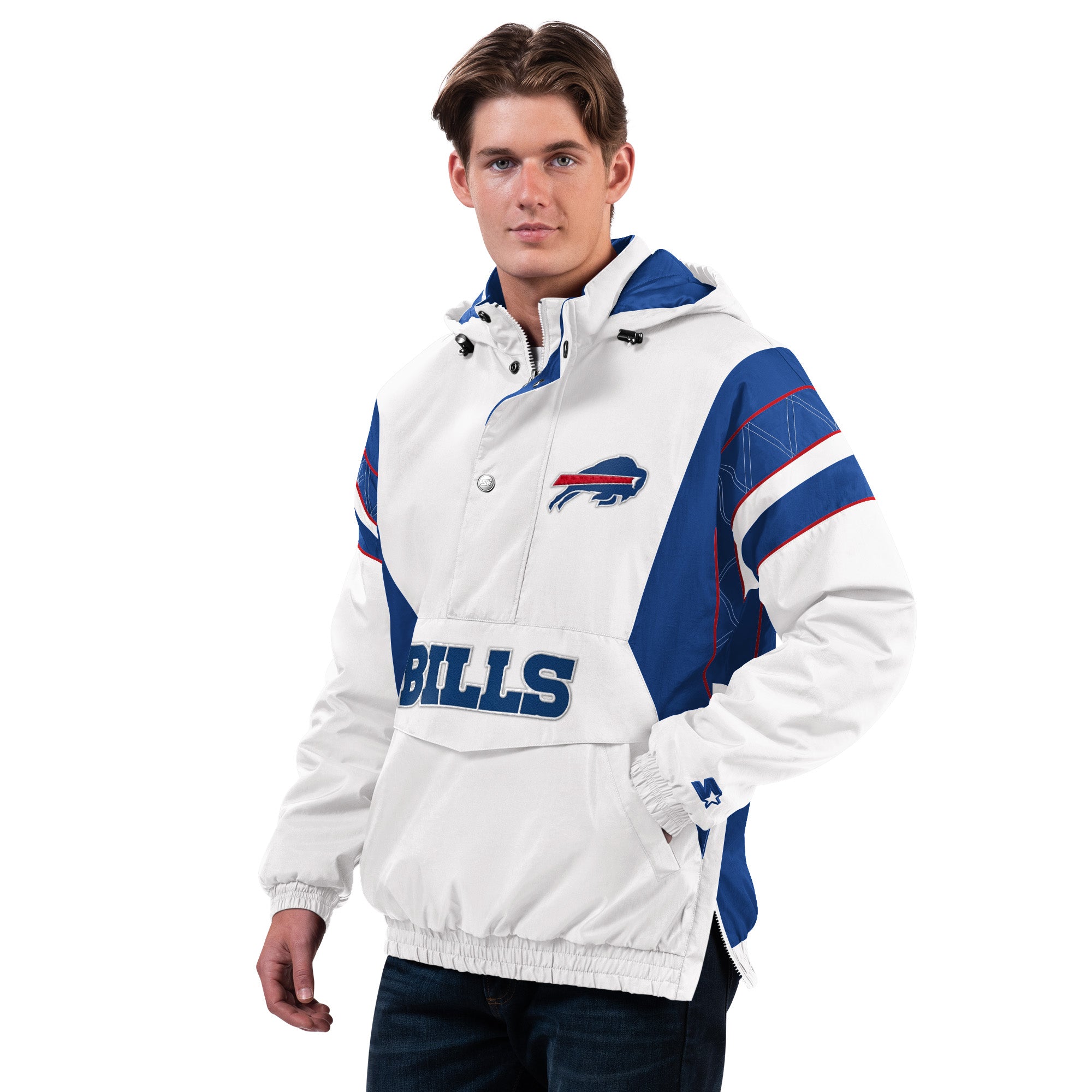 Bills Starter poly fill half zip pullover jacket