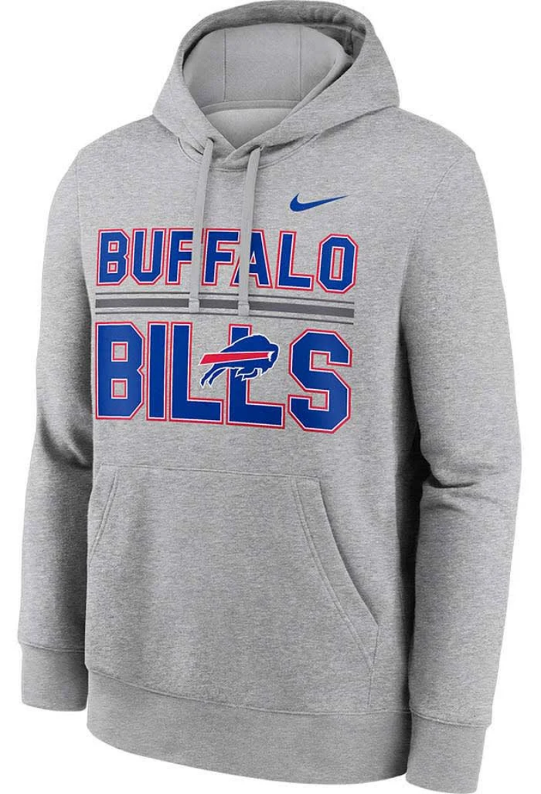 Buffalo Bills Nike Two Minute Defense Gray Pullover Hoodie Front View