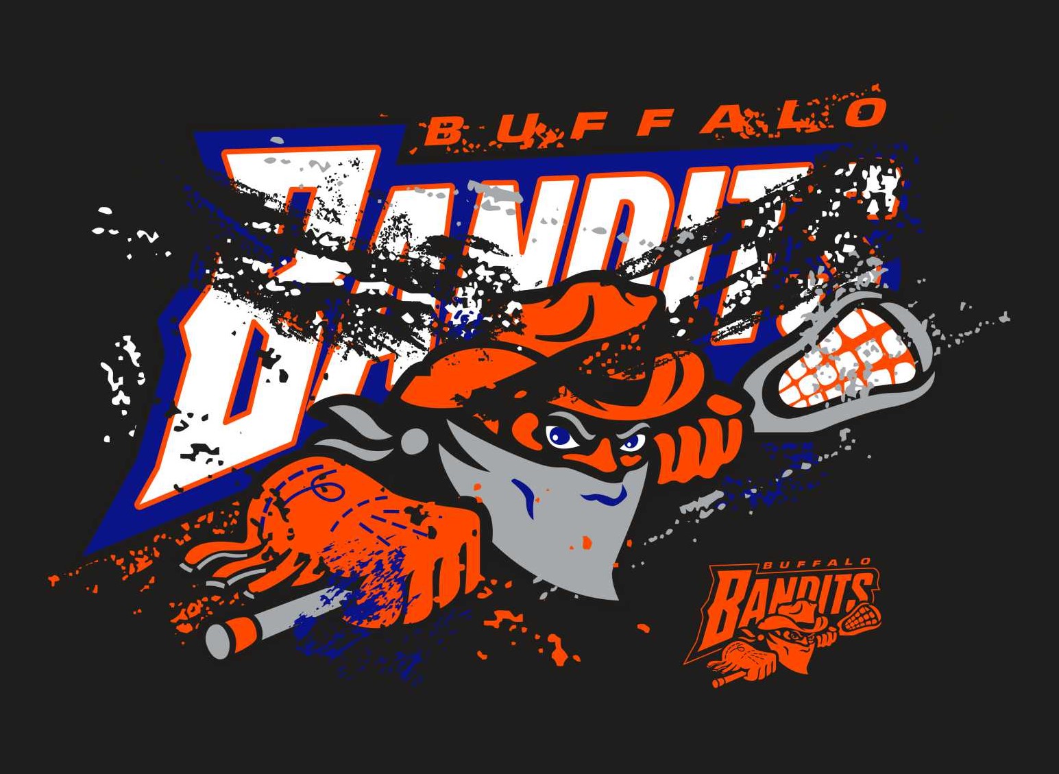 Buffalo Bandits  Logo T-shirt Black