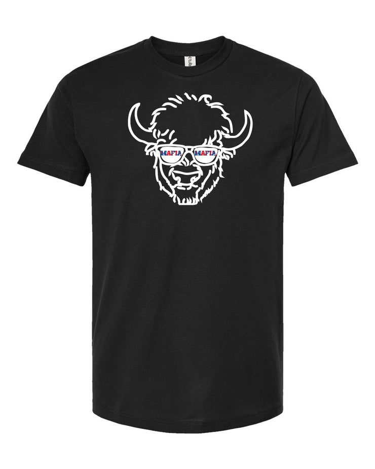 Buffalo with mafia shades,  Buffalo T Shirt - TeeShirtUniversity.com 