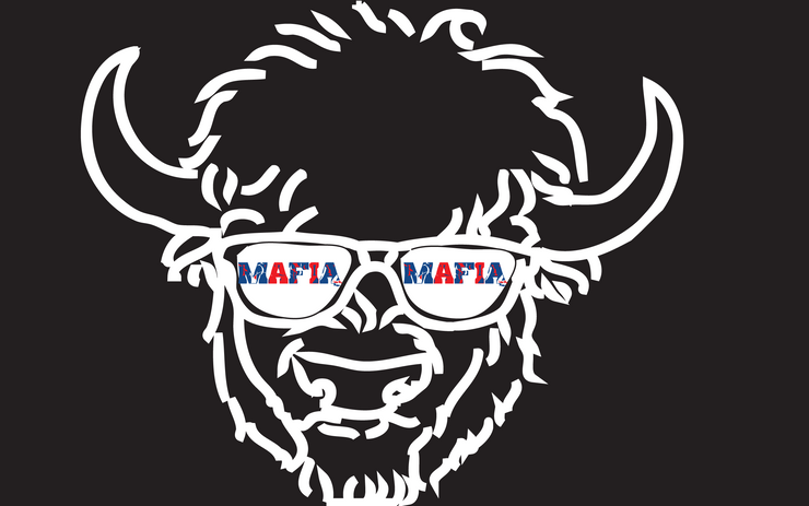 Buffalo with mafia shades,  Buffalo T Shirt - TeeShirtUniversity.com 