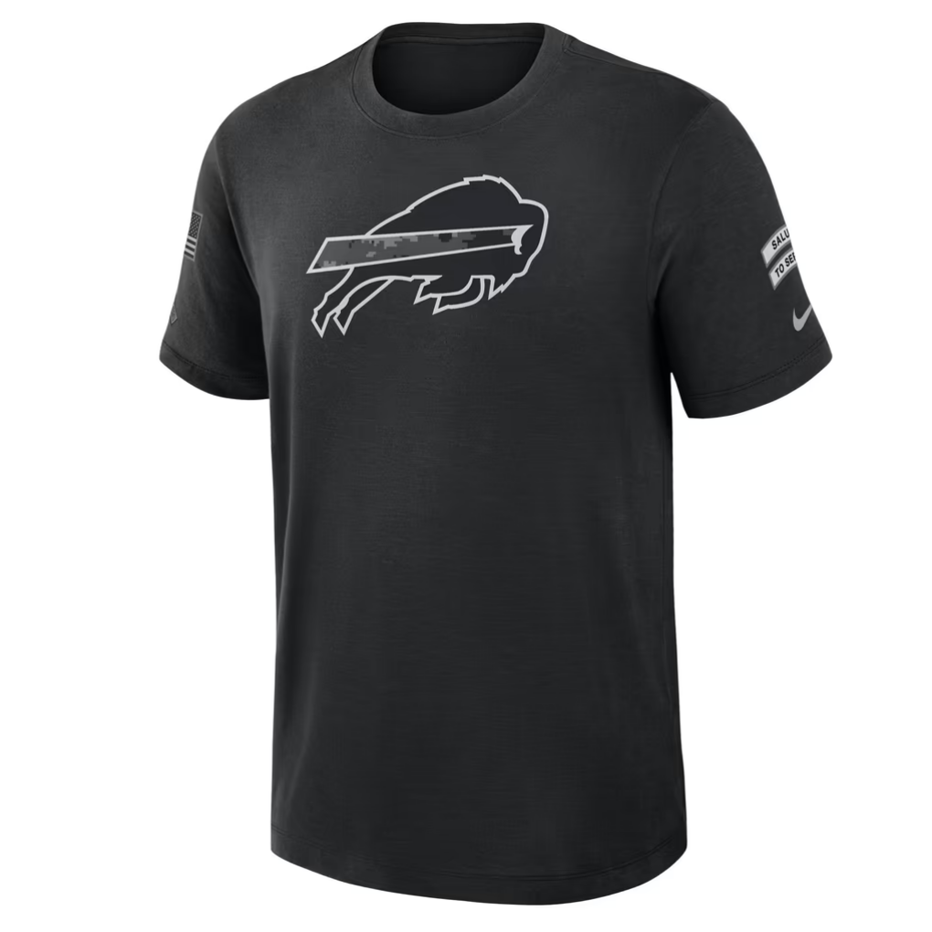 Buffalo Bills Nike 2026 Salute to Service Slub T-Shirt - Black | TeeShirtUniversity