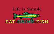 Funny Fishing T Shirt, Eat Drink Fish T Shirt - TeeShirtUniversity.com 