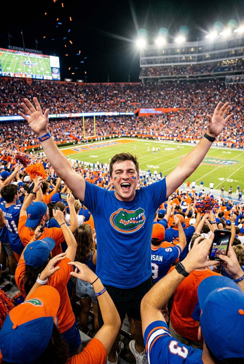 Florida Gators Logo T-Shirt - Royal Blue | TeeShirtUniversity
