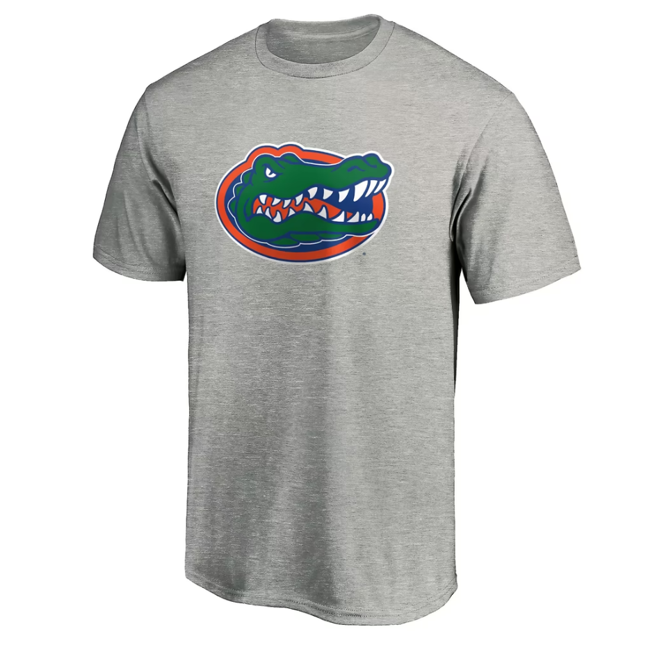 Florida Gators Logo T-Shirt - Heather Gray | TeeShirtUniversity