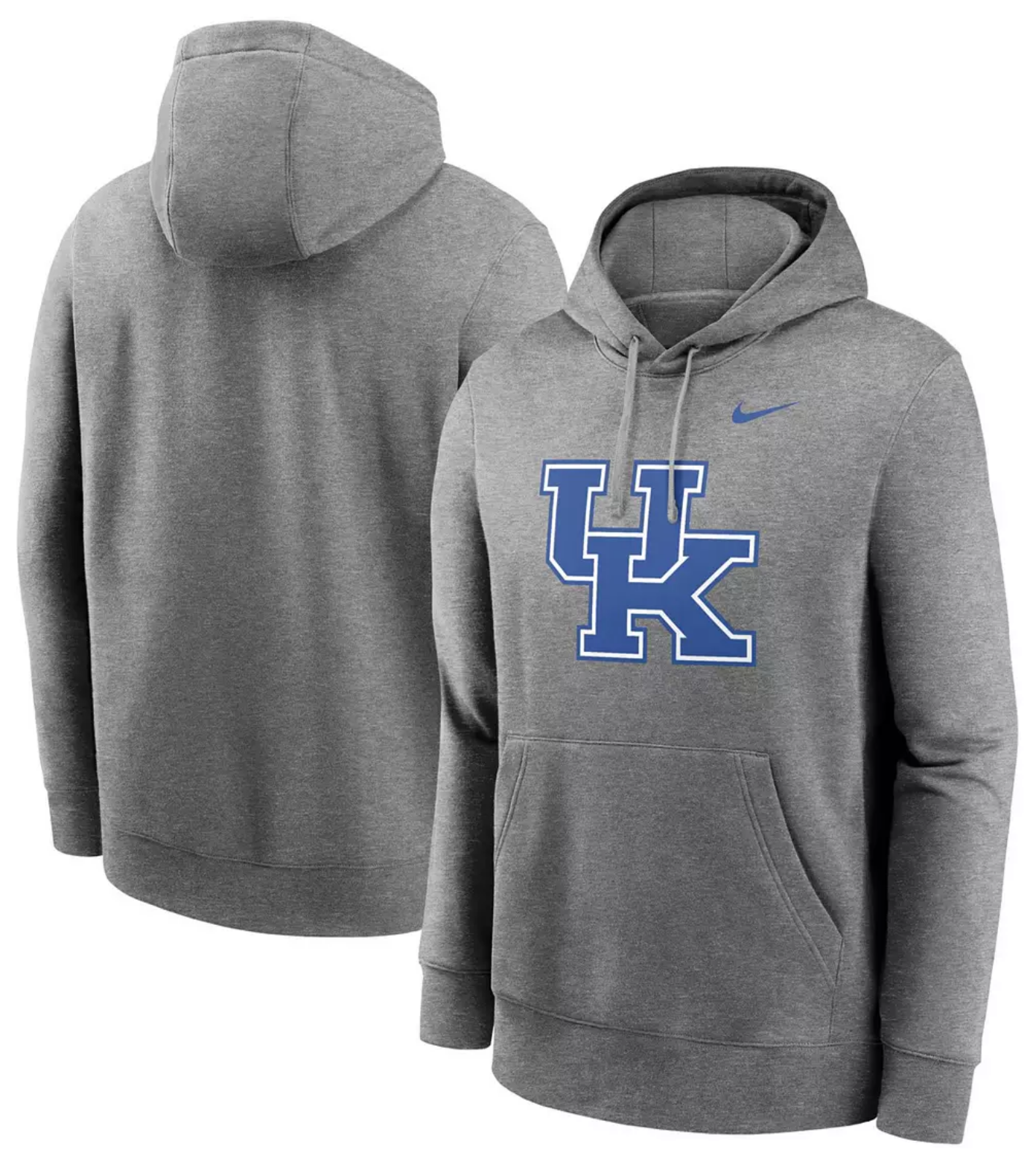 Kentucky Wildcats  Primary Logo Nike Pullover Hoodie - Grey Heather