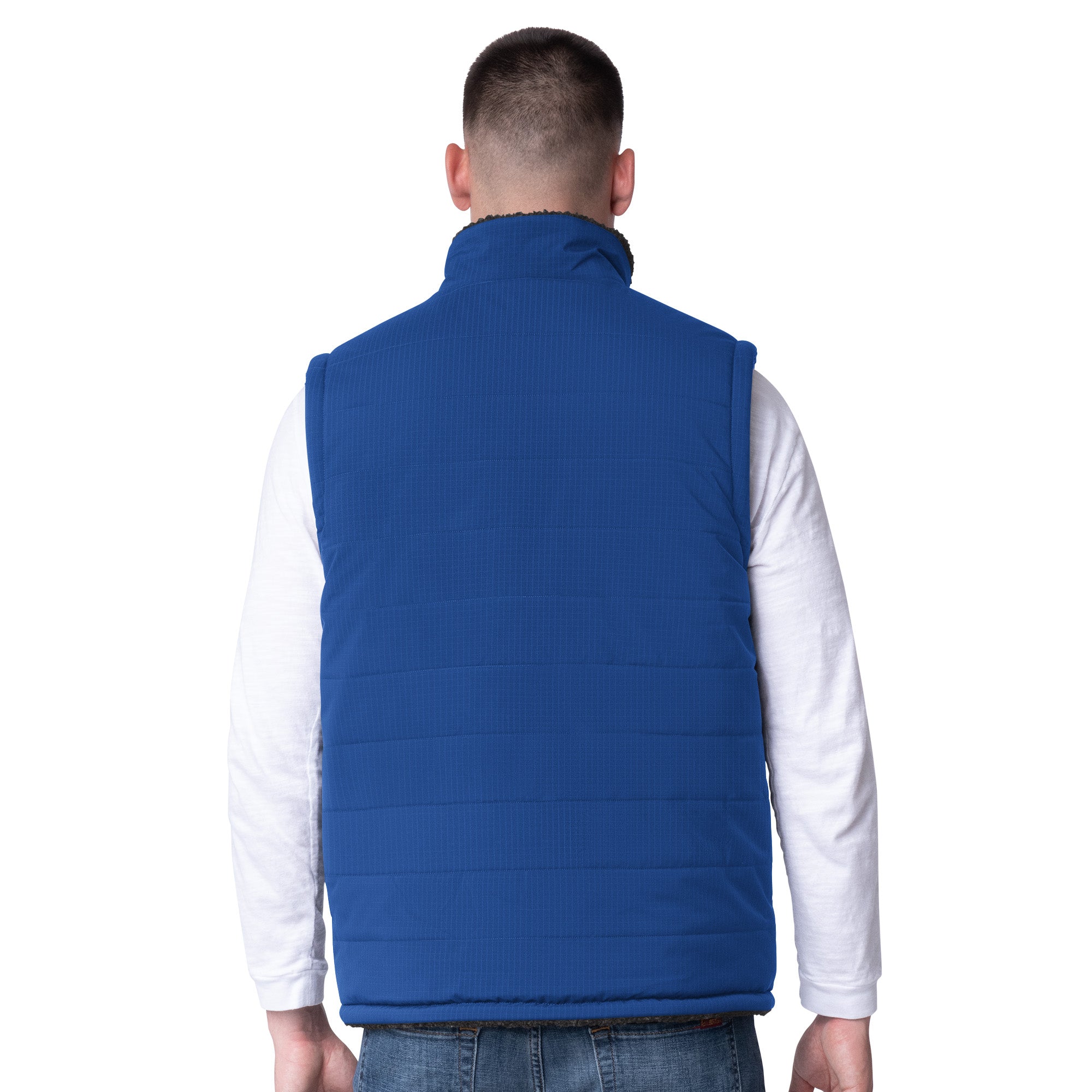 Bills G-III Synergy Royal/Charcoal Reversible Full-Zip Vest