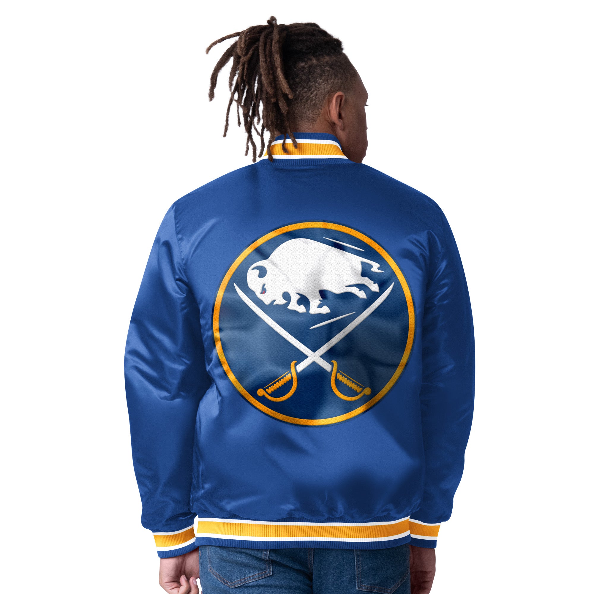 Starter Men's Buffalo Sabres Closer Reversible Varsity Jacket