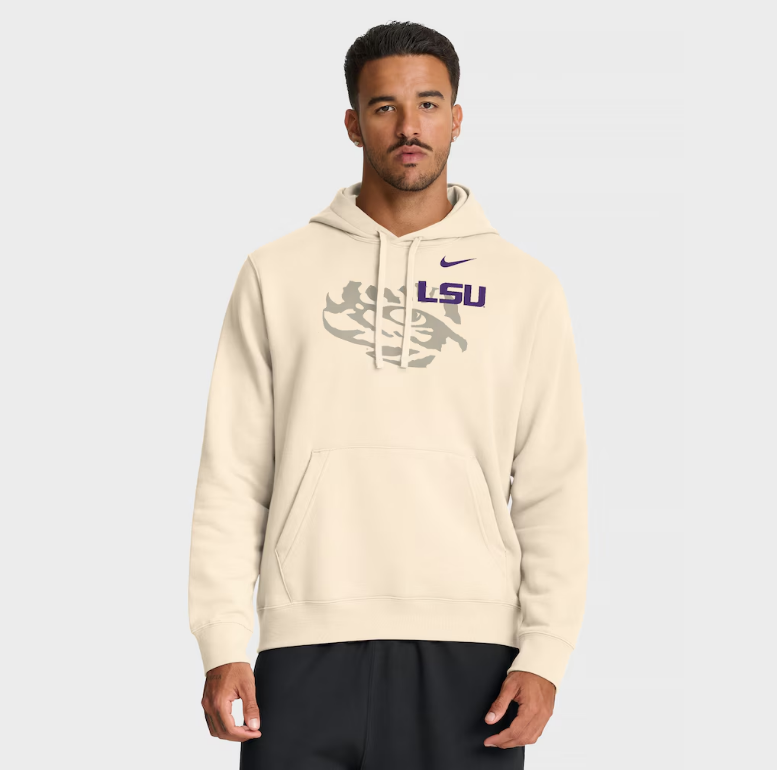 LSU Tigers Nike Curveball Hoodie - Cream
