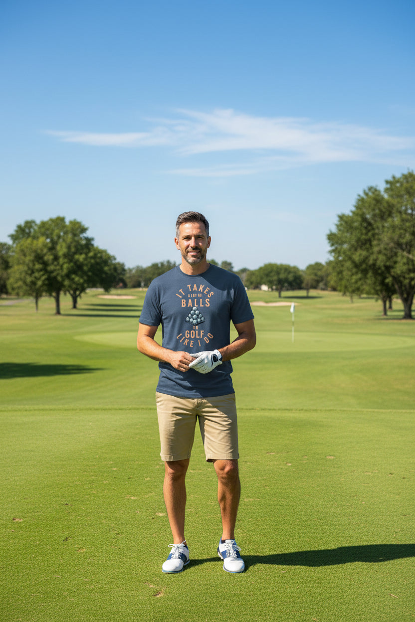 Funny Golf Shirt for Men - It Takes a Lot of Balls | Tee Shirt University