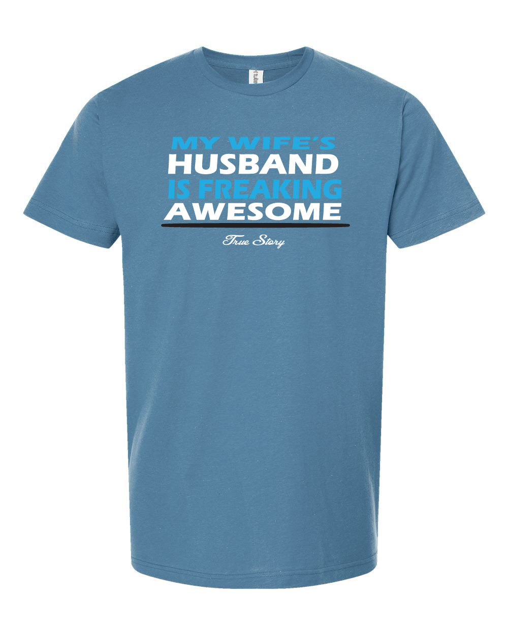 My husbands Wife is Freaking Awsome funny T shirt - TeeShirtUniversity.com