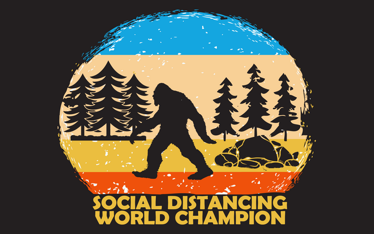 Social Distancing champion Big foot T Shirt - TeeShirtUniversity.com 