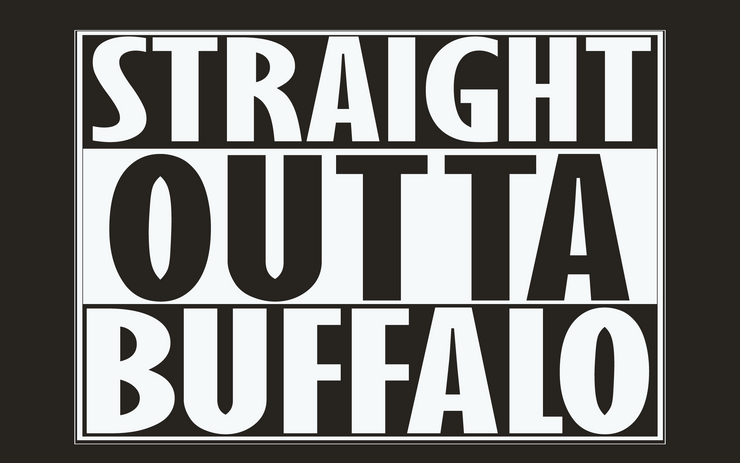 Straight Outta Buffalo Funny T Shirt - TeeShirtUniversity.com 