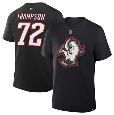 Tage Thompson Buffalo Sabres Fanatics Goathead Name & Number T-Shirt - Black