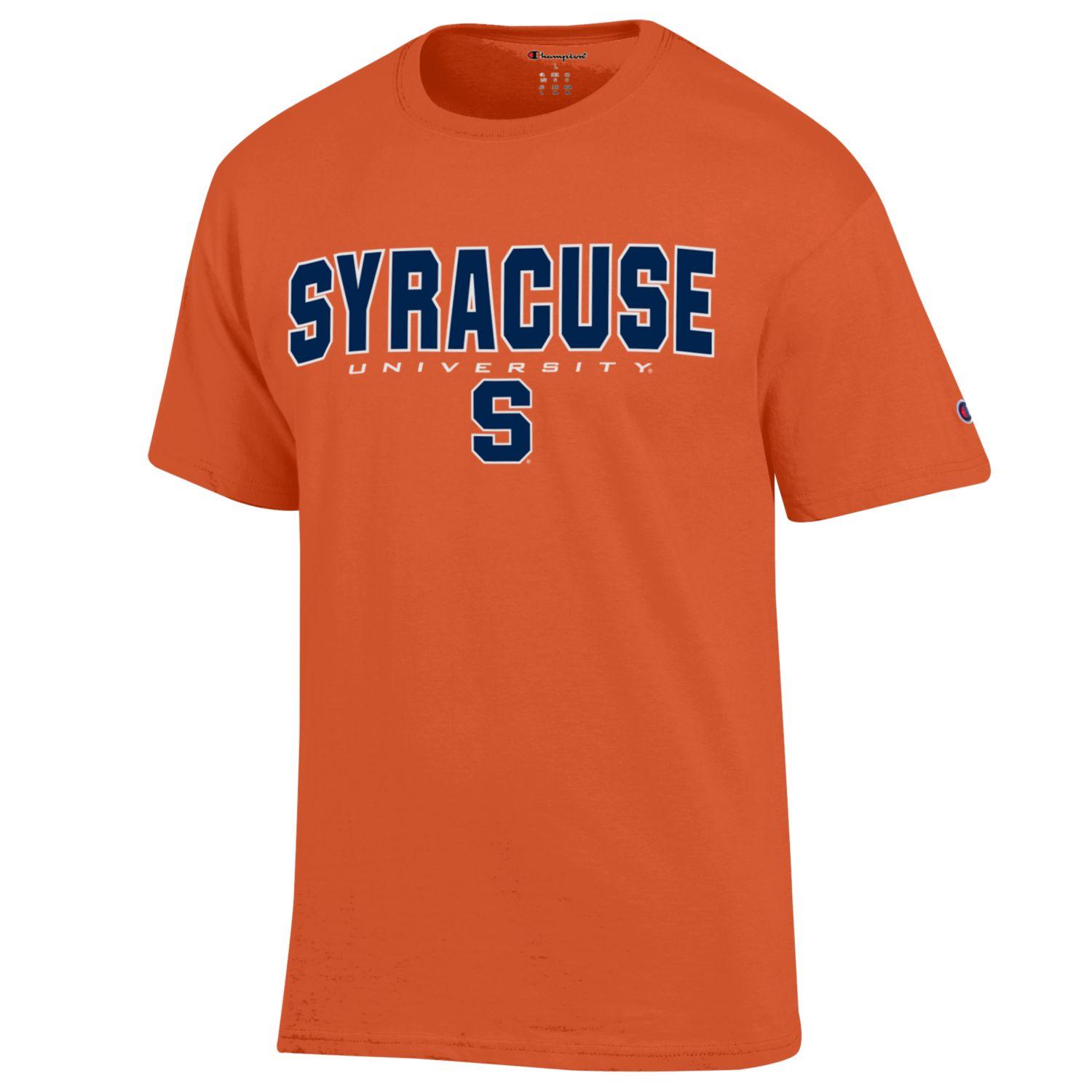 Champion Syracuse Orange T-Shirt in Orange with Navy S Logo