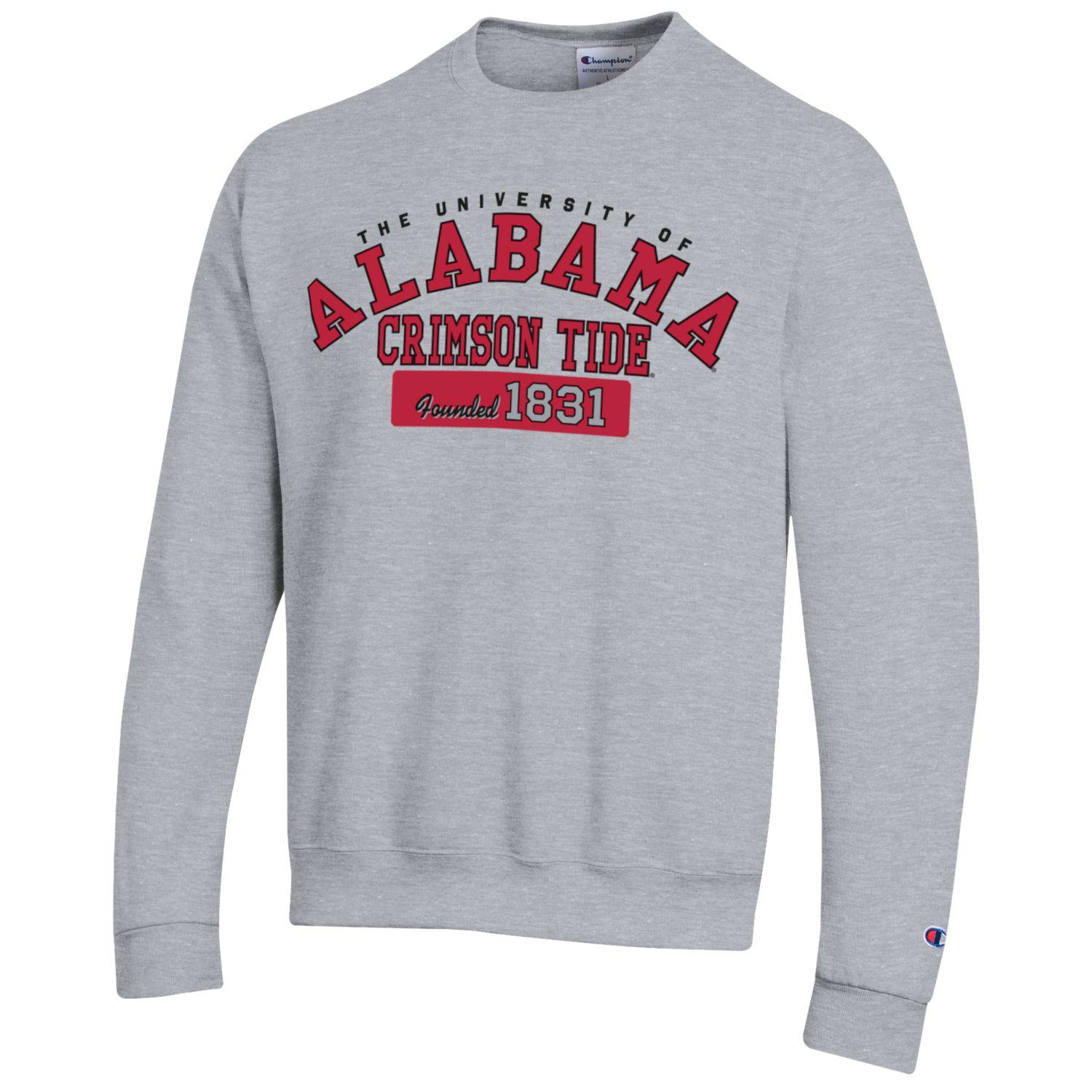 Alabama Crimson Tide Crewneck Sweatshirt, Gray