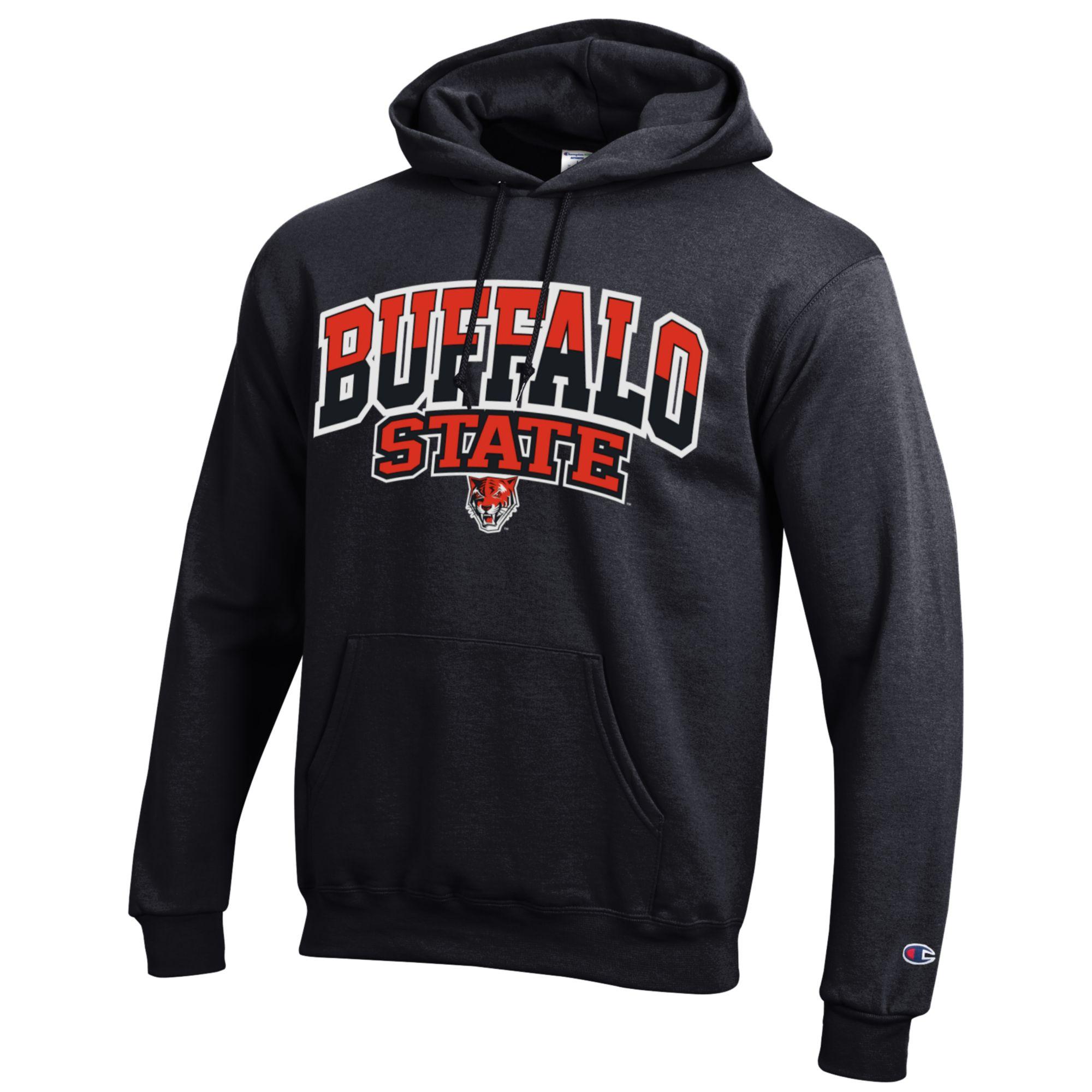 Buffalo State Hooded Sweatshirt, Black