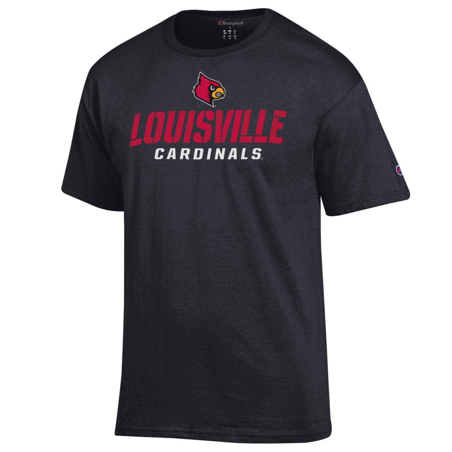 University of Louisville Cardinals NCAA T Shirt - Black - TeeShirtUniversity.com