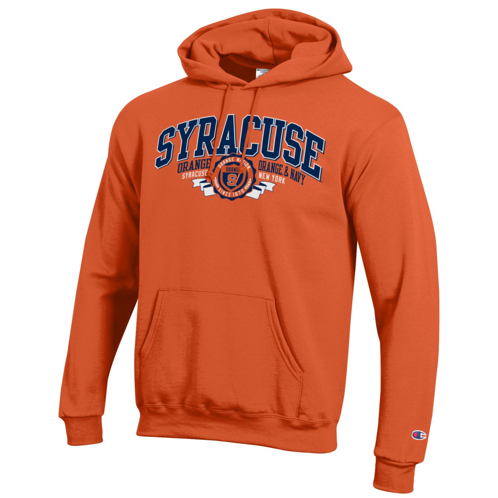 Syracuse University Crest Hooded Sweatshirt Orange