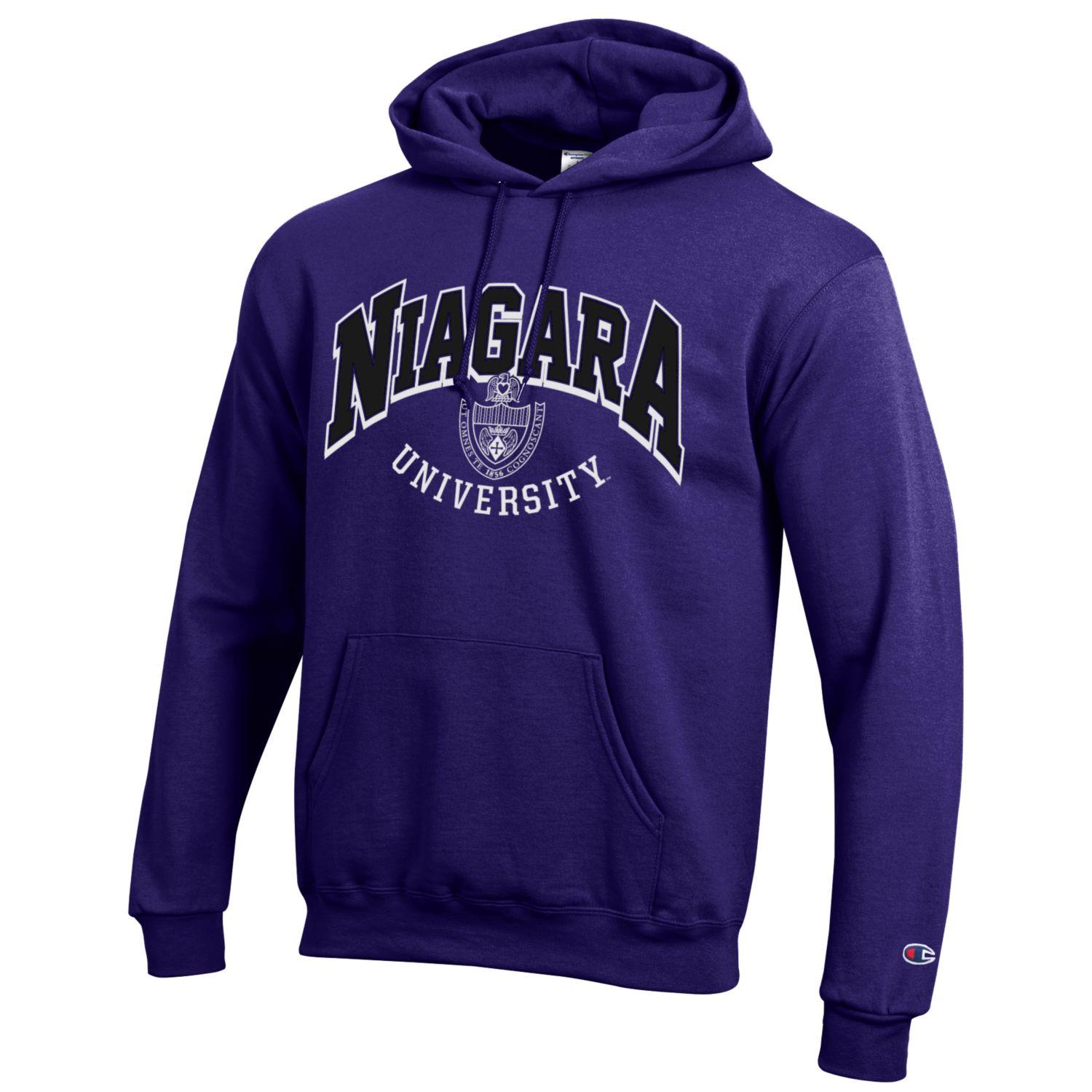 Niagara University Purple Eagles hooded Sweatshirt - TeeShirtUniversity.com 