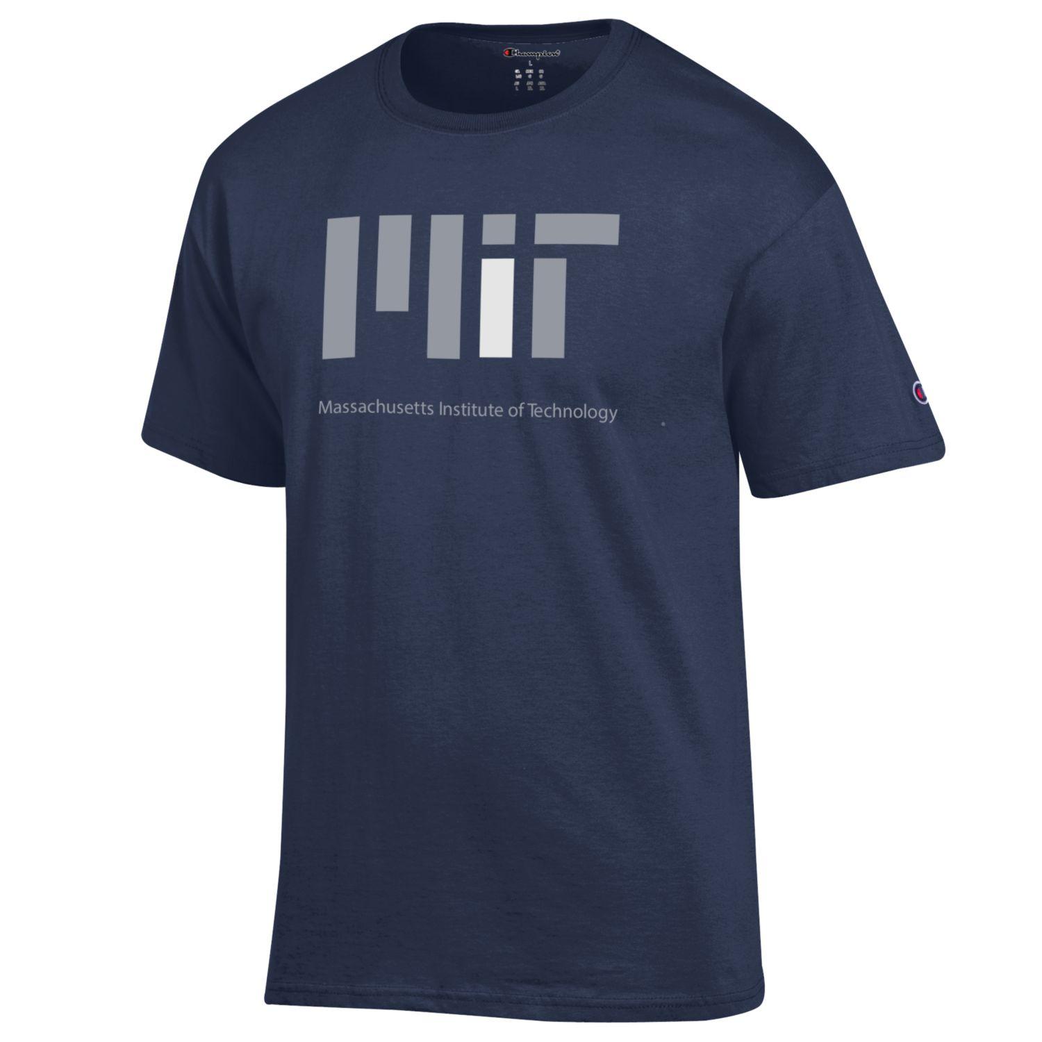 MIT - Massachusetts Institute of Technology NCAA T shirt made by Champion, Navy - TeeShirtUniversity.com 