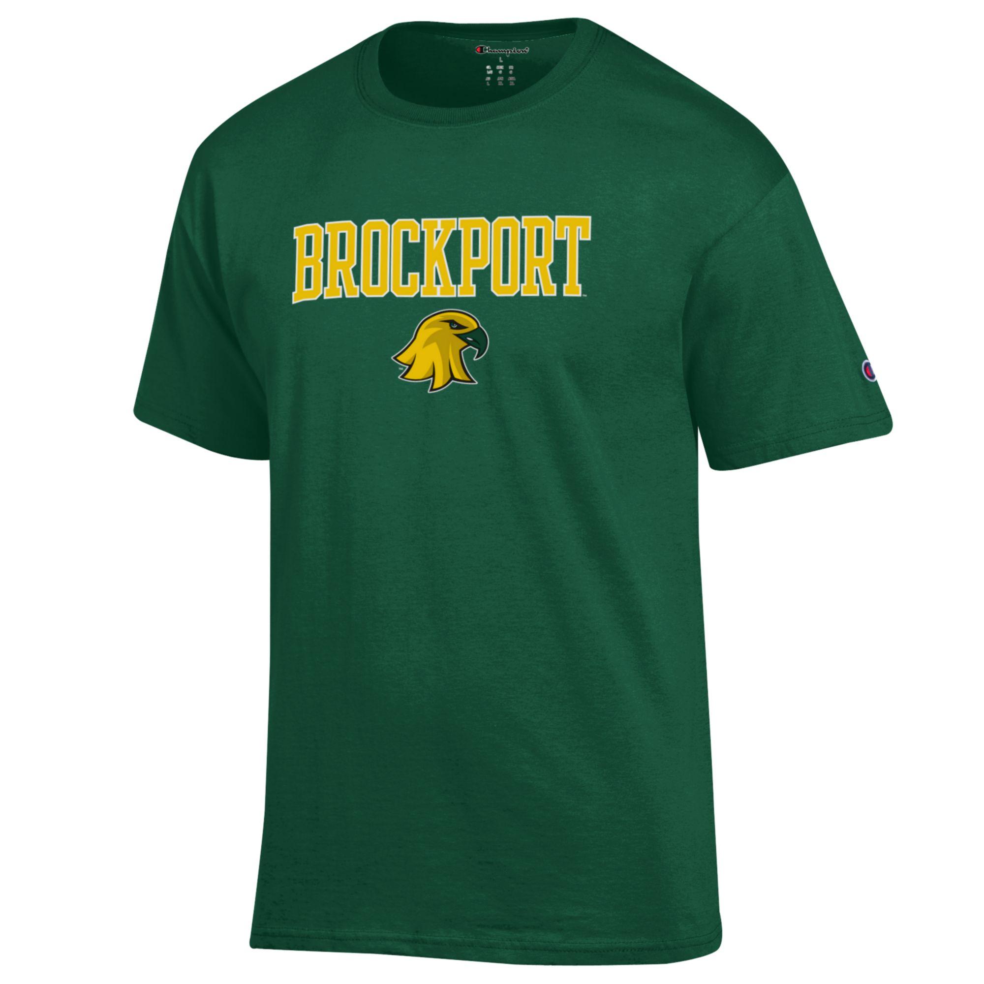 Brockport State University of New York with logo Green T-Shirt