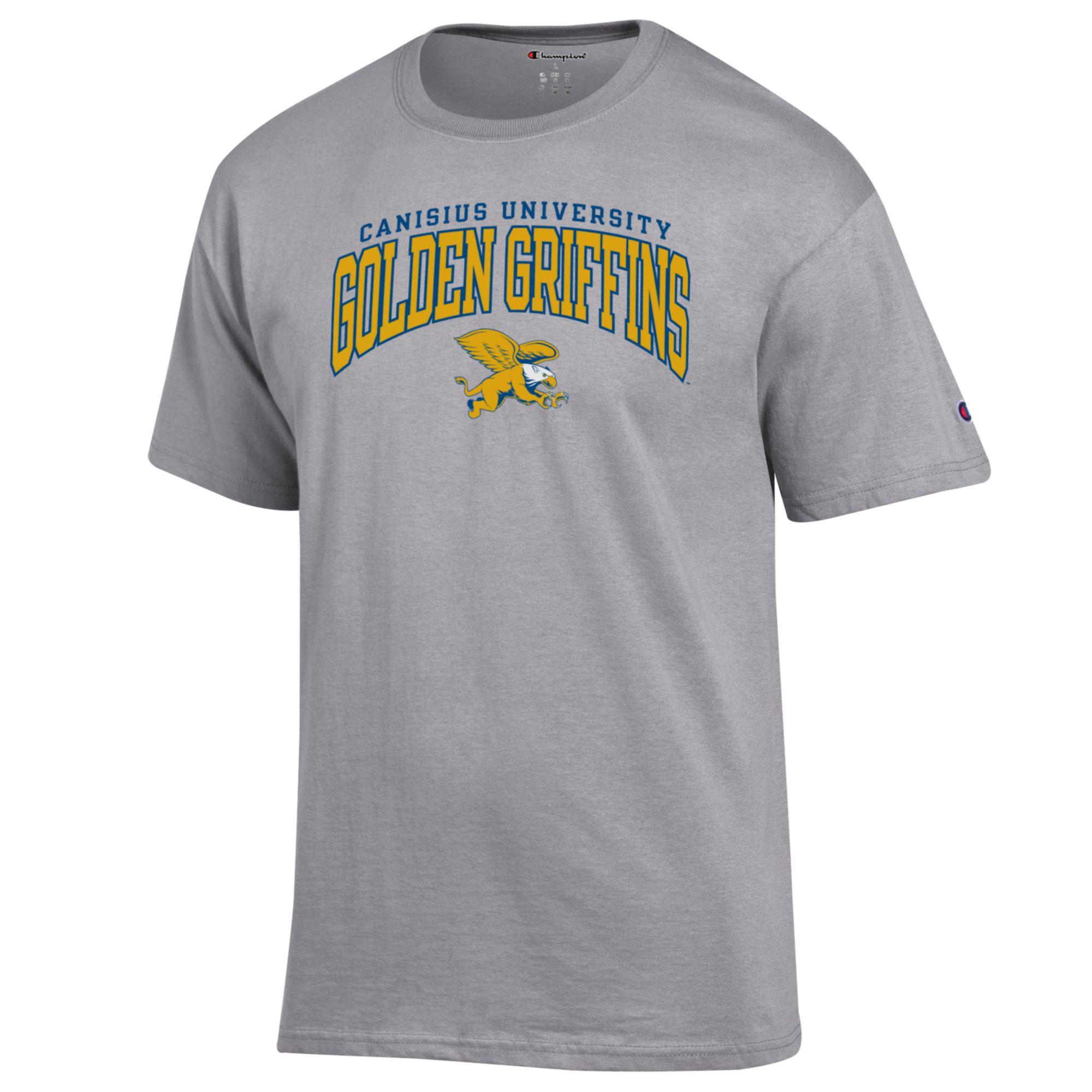 Canisius University over Griffin logo T-Shirt- Gray