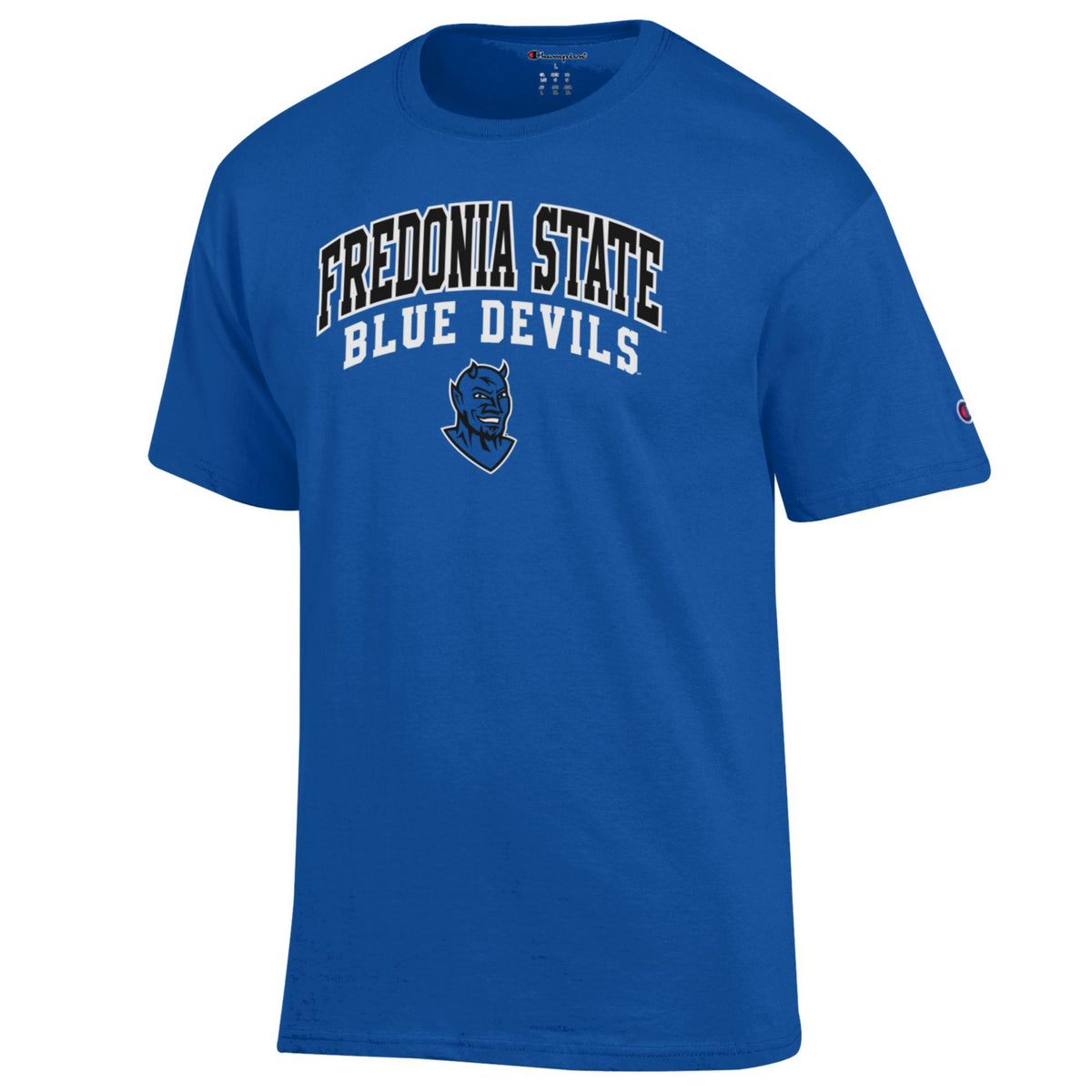Champion SUNY Fredonia Blue Devils Royal Blue short sleeve t-shirt front view