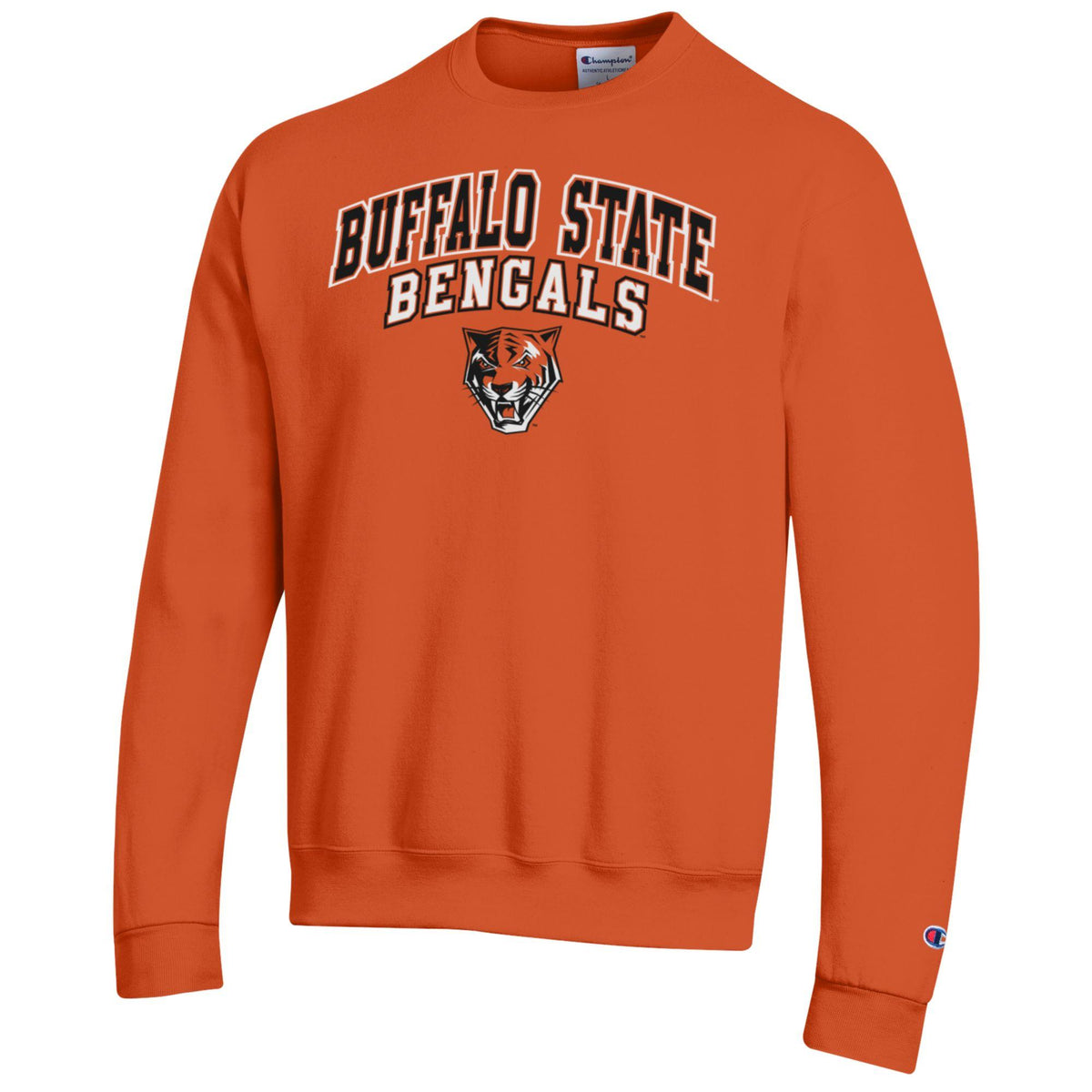 Buffalo State University (SUNY) Powerblend Champion Crewneck Sweatshirt - Orange