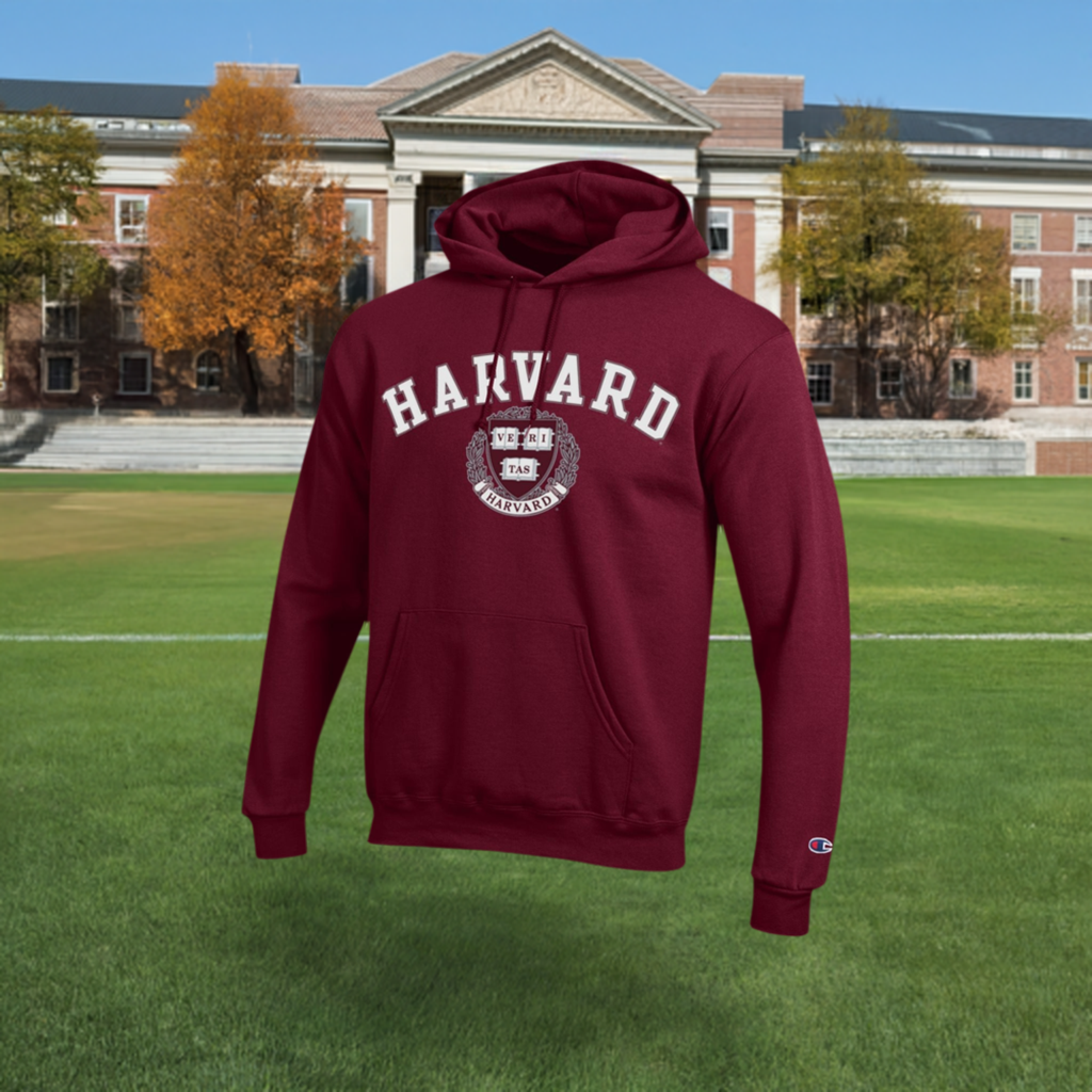 Harvard University Champion NCAA Hoodie Maroon