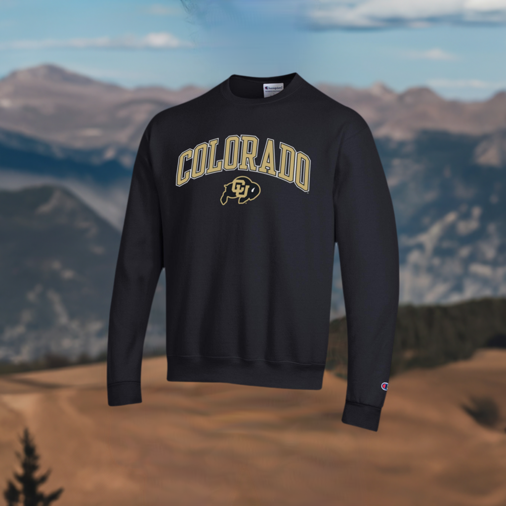 Colorado Buffalos crewneck Sweatshirt Black
