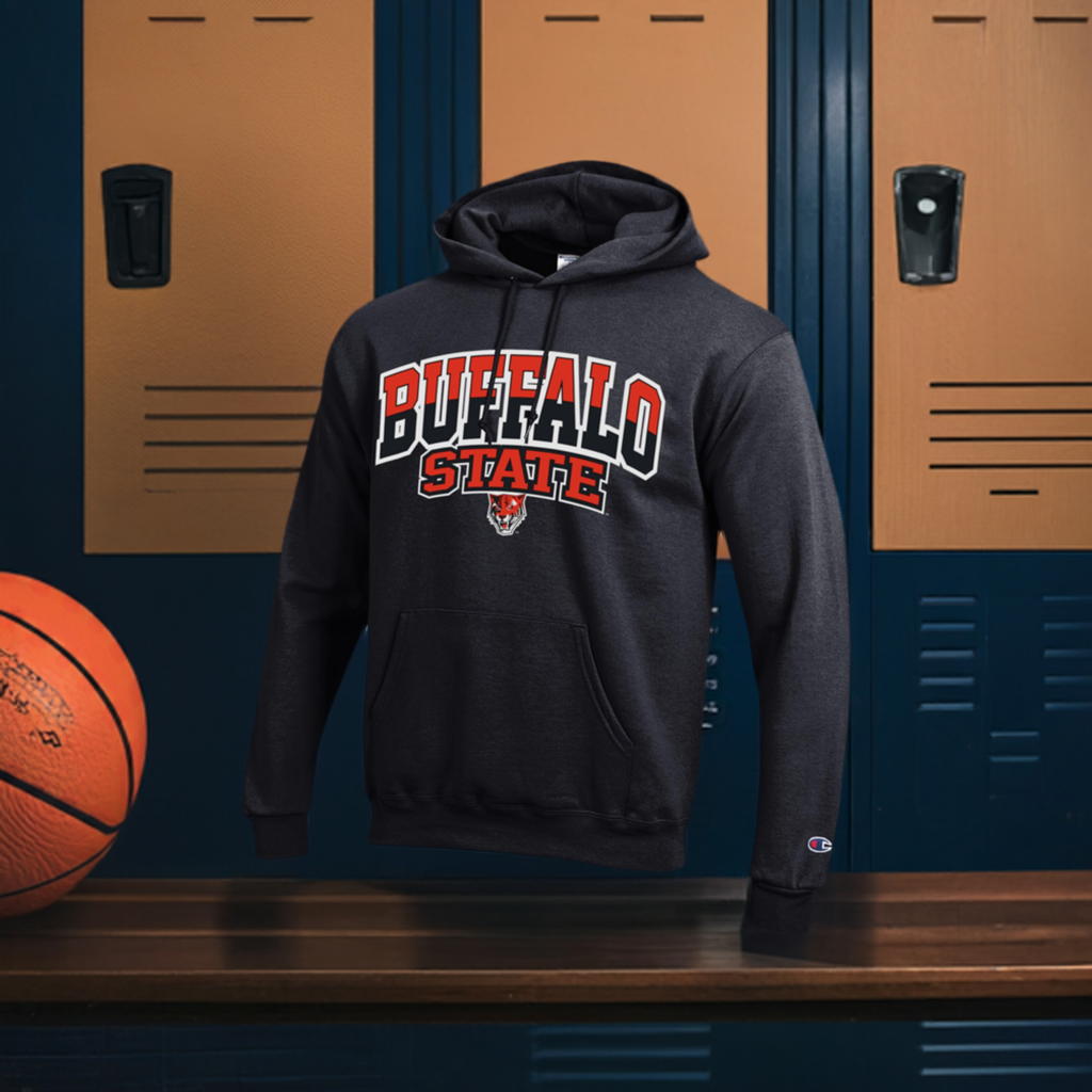 Buffalo State Hooded Sweatshirt, Black