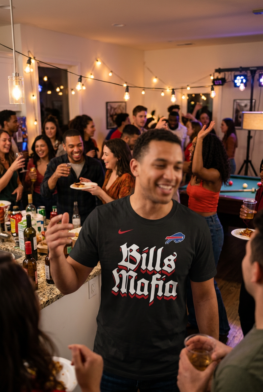 Buffalo Bills Nike Mafia Logo Club T-Shirt - Black