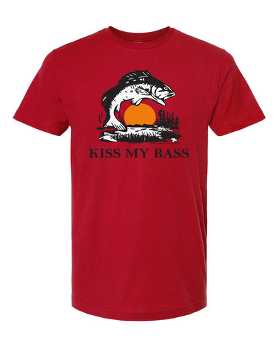Kiss my Bass funny Fishing T Shirt