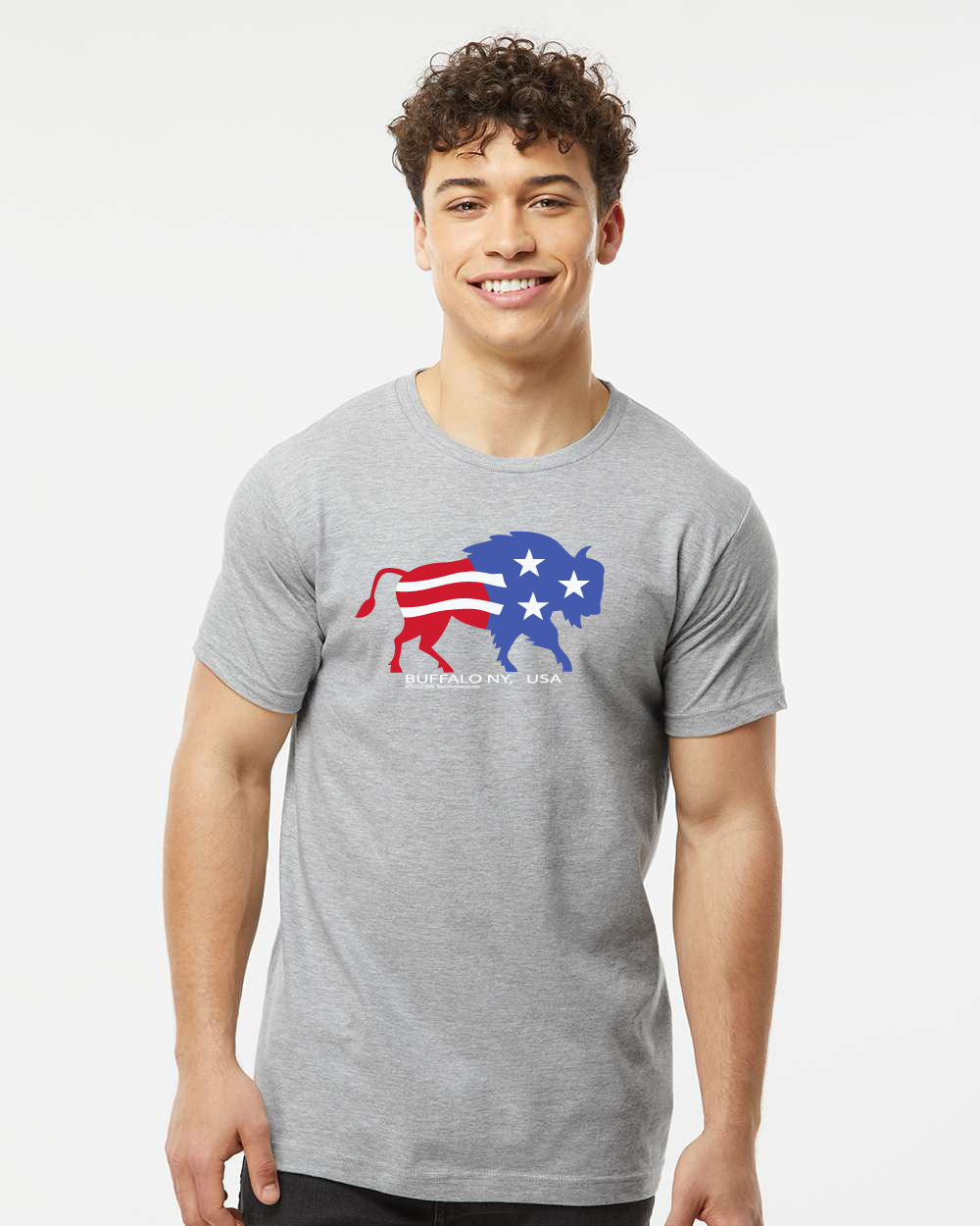 American Flag Buffalo T Shirt - TeeShirtUniversity.com