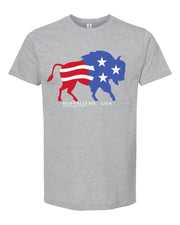 American Flag Buffalo T Shirt - TeeShirtUniversity.com 