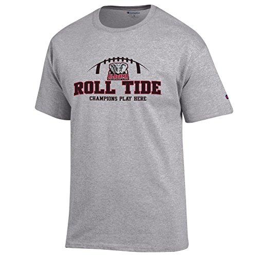 Alabama "Roll Tide" NCAA T shirt made by Champion, Grey
