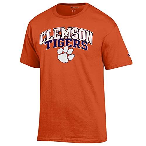 Champion Clemson University Tigers Over paw T Shirt Orange - TeeShirtUniversity.com