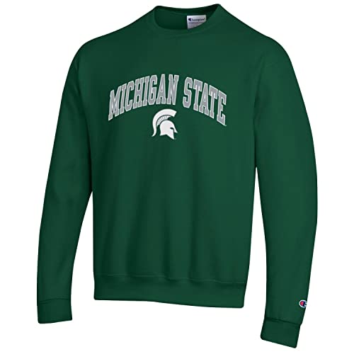 Champion Michigan State Spartans Crewneck Sweatshirt Green - TeeShirtUniversity.com
