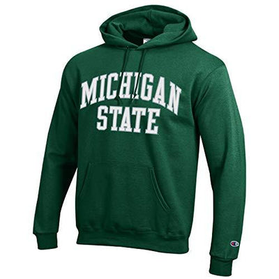 Champion Michigan State Spartans Hooded Sweatshirt, Green - TeeShirtUniversity.com