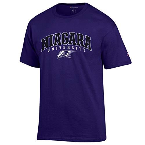 Champion Niagara University with Logo NCAA T-Shirt Purple - TeeShirtUniversity.com